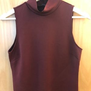 Wine Cropped Sleeveless Top in Perfect Condition